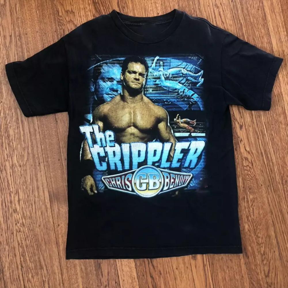 Collection Chris Benoit Crippler Black Cotton T Shirt Size S-5XL