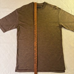 VTG Jhane Barnes 100% Silk Shirt Mens M Brown Textured Knit Short Sleeve Tee
