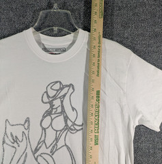BROOKLYN VERTICAL T-Shirt Cowgirl Horseback Glitter Graphic Tee Adult Size Med