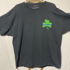 Thin Blue Line USA Green Clover Shamrock St Patrick’s Day Black T-Shirt 2XL Used