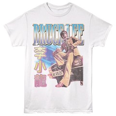 BRUCE LEE Mens T-Shirt JUN FAN CAR SIT New Licensed White Cotton Merch