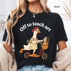 Off To Teach Art Funny Goose Gift For Art Teacher Creactive Educator Appreciatio