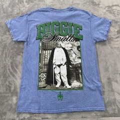 The Notorious BIG Biggie Smalls Mineral Wash Blue Graphic T-Shirt Mens Medium