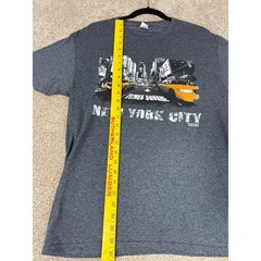Mens NYC Times Square Graphic T-Shirt Charcoal Gray Medium Big Apple Tourist M
