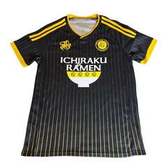 BoxLunch Naruto Shippuden Jersey M Ichiraku Ramen Uzumaki 7 Soccer Shirt Black