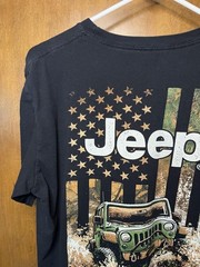 Jedco Jeep Wrangler Graphic Tee With Flag Short Sleeve T-Shirt Mens Size Large