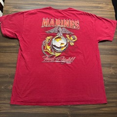 United States Marines T Shirt Mens 2XL Red First To Fight Double Graphic 7.62