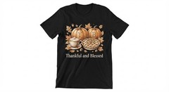 Thanksgiving Pumpkin Pie Coffee Autumn Leaves Monogram Letter T-shirt