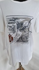 Seasalt Cornwall White Graphic T-Shirt Size M Organic Cotton Abstract Print Tee