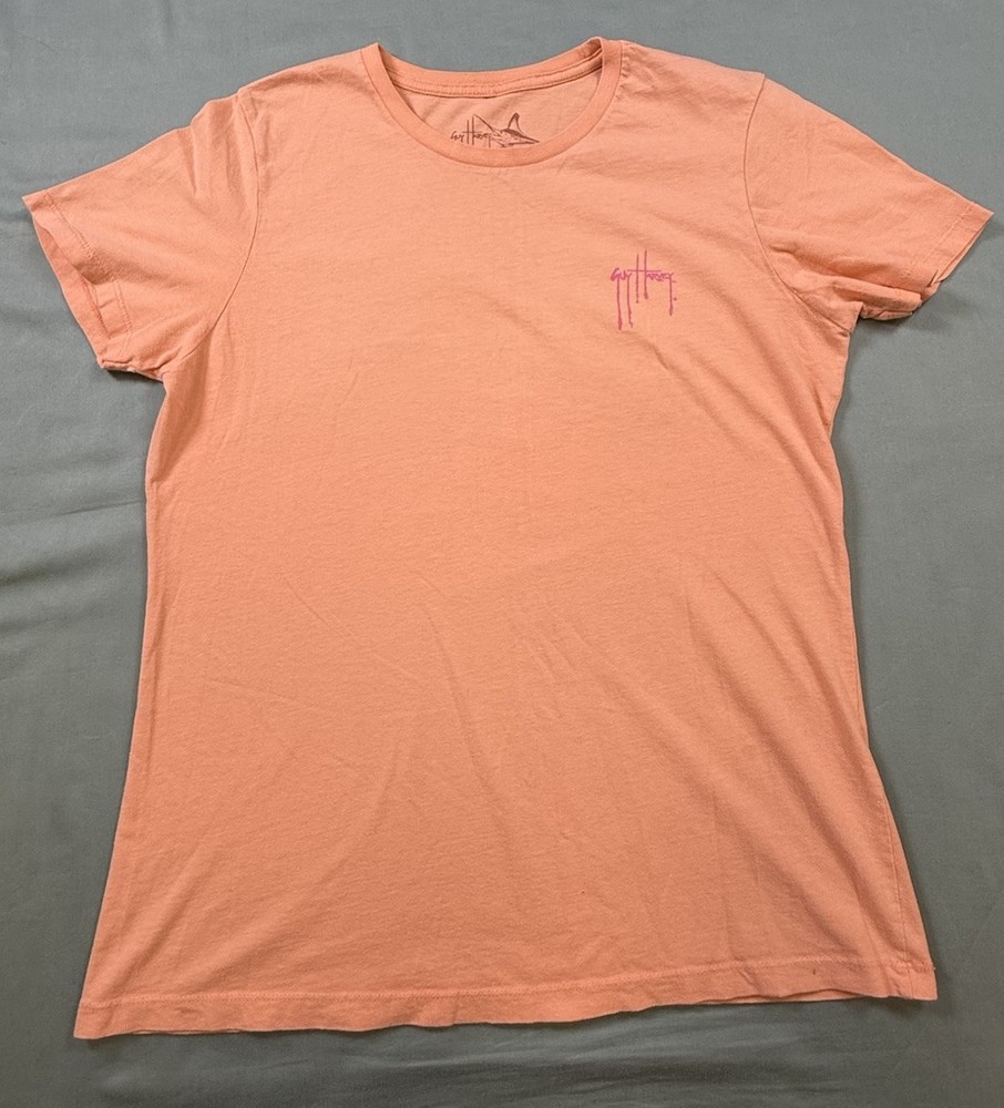 Guy Harvey Original Peach Sports Fishing Graphic T-Shirt Women’s Size XL