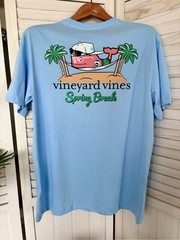 Vineyard Vines Spring Break Hammock Whale Pocket Tee NWT Lake Blue Men’s Medium