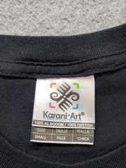 Karani Art Men T Shirt S Black Graphic Print Crew Neck Short Sleeve Comfort Wear