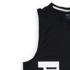 Puma Tank Top Mens Big Logo L Black Polyester Blend Sleeveless