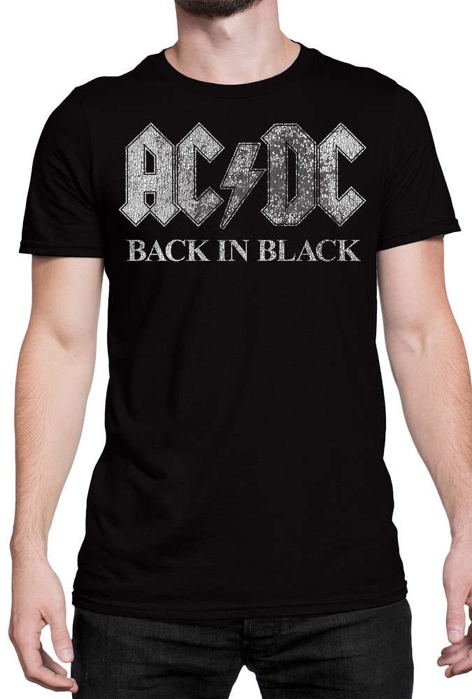 AC/DC Back in Black Men’s Black Tee