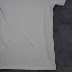 WEIV Essential Shirt Mens M Ivory Short Sleeve Mock Neck Stretch Zip Casual Tee