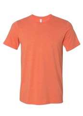 Bella + Canvas 3001C Unisex Orange T-Shirt Heather Stylish Tee Mens L New Sample