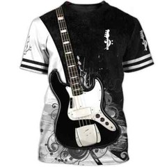 1 Piece Custom Your Picture 3D Fashion Music T-Shirt Pullover Short Sleeve