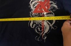Y2K Tribal Tattoo Graphic T-shirt Mens M Navy Blue Gothic Grunge Punk Streetwear