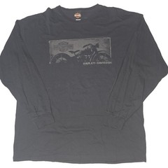 Harley Davidson Long Sleeve Shirt Men 2XL Black Steel Horse Midlothian VA Biker