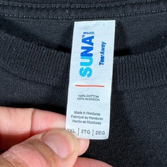 Suna Mens 2XL Black Long Sleeve Hawaiian Surfrider North Shore Graphic T-Shirt