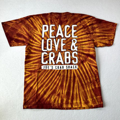 Vintage Joes Crab Shack T-Shirt Mens L Tie Dye Single Stitch Made in USA Alore