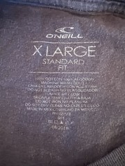 O’Neill Tshirt Mens X Large standard fit Graphic Tee Grey Yellow Ski Surf