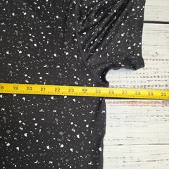 BYLT Shirt Mens XXL Black Whire Dots Drop Cut Performance Tee Athletic Modern