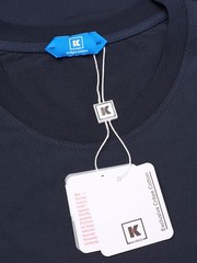 KITON KIRED “Kiss” Navy Blue Exclusive Crepe Cotton Long Sleeve T-Shirt NEW