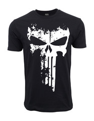 MARVEL THE PUNISHER MENS LARGE WHITE LOGO GRAPHIC T SHIRT 4XL – 5XL