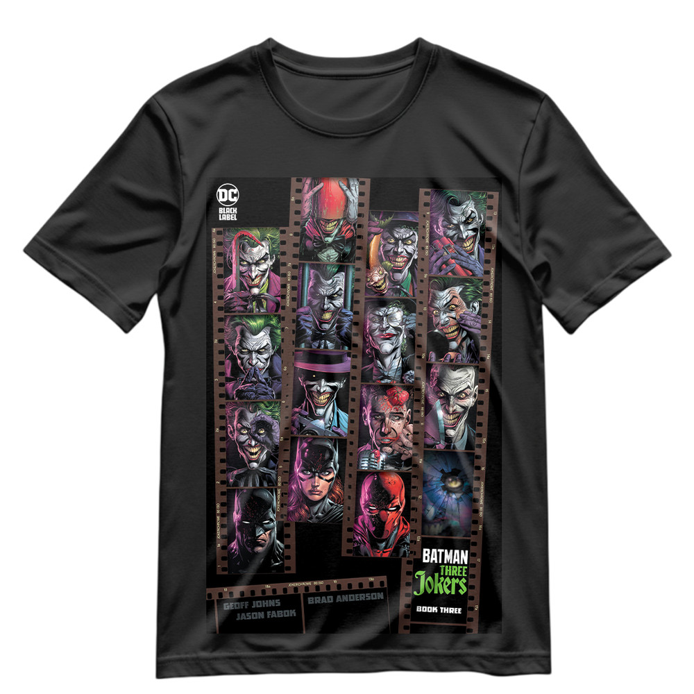 Joker T Shirt Batman 3 Jokers Premium Comic Cover Art Shirt Graphic Tee S-XXXL