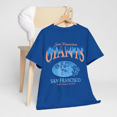San Francisco Baseball Vintage Globe Graphic T-Shirt Retro City Sports Tee