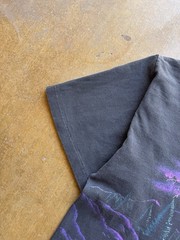 VTG 90s Habitat Split Collar Nature Lightning Panther Wrap Around T-Shirt (XL)