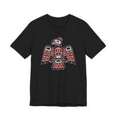 Indigenous Red & Black Eagle T-Shirt | Pacific Northwest Formline Art Tee