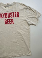 SKYDUSTER BEER Silver Lake Los Angeles,California Cream White Promo Shirt Sz L