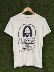 RARE Jesus Is My Homeboy Christ Logo White Crown Tee