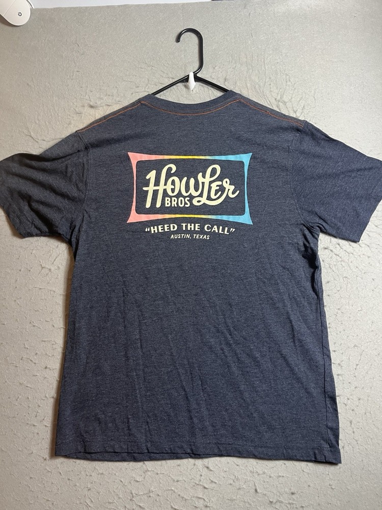 Howler Bros Shirt Mens L Crewneck Graphic Logo Cotton Polyester Double Side