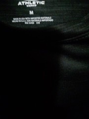 Avia Poly Jersey Tee Med. New With Tags Still In Plastic Rich Black Stripe