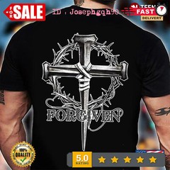 2025/Forgiven Jesus Cross Gifts For Christian Shirt S-5XL