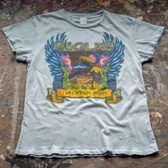 Eagles Band One Of These Nights Light Blue Graphic T-Shirt Vtg All Size