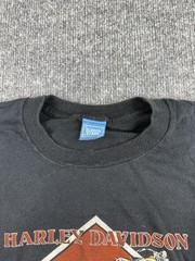 Vintage Screen Stars Harley-Davidson Shirt Mens Small Black North Texas Tee