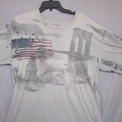 Converse One Star Graphic Print T-Shirt Gray Men Size Large