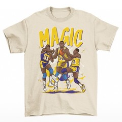 Magic Johnson Cartoon Style Los Angeles Basketball T-Shirt
