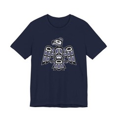 Indigenous Red & Black Eagle T-Shirt | Pacific Northwest Formline Art Tee