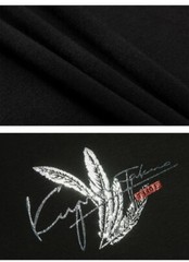 New Fashion Feather Rhinestone Summer Short Sleeve Luxury Men Streetwear T-Shirt