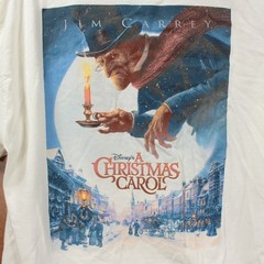 vtg 00s y2k DISNEY A Christmas Carol Pixar 3D Digital Projection Team t-shirt XL