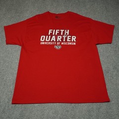 New Russell University of Wisconsin Men’s T-Shirt Red 2XL Cotton