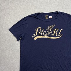 Polo Ralph Lauren Shirt Mens XL Blue Short Sleeve Track & Field Graphic Adult