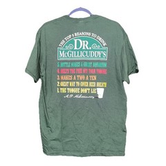 NEW Men’s (Dr. McGillicuddy’s) Green Vintage Graphic T-Shirt Size Large