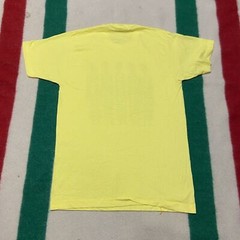 Vintage Maasai Women Shirt Men’s L Heidi Lange Art Africa Kenya Yellow Cotton