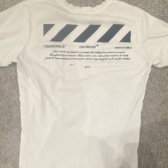 Off-White ’01’ Diagonals Graphic Print Men’s T-Shirt White XL Jersey Cotton